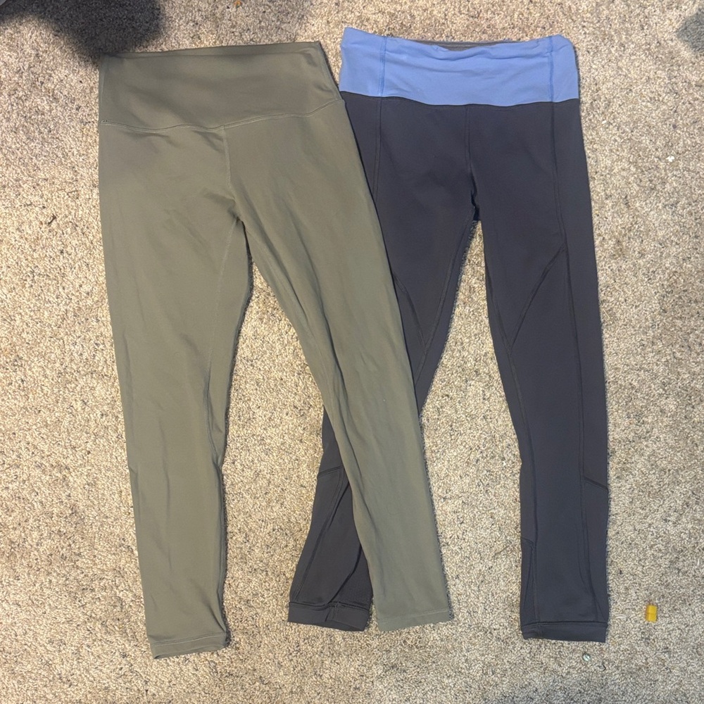 Lululemon Two-Pack Leggings - Olive and Navy